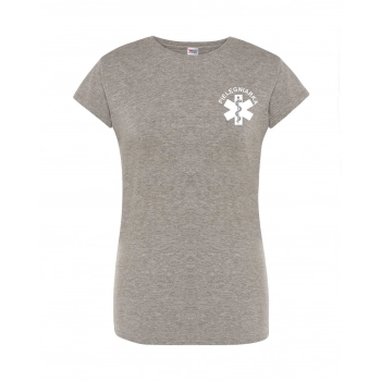 T-shirt -  pielęgniarka koszulka medyczna damska szara